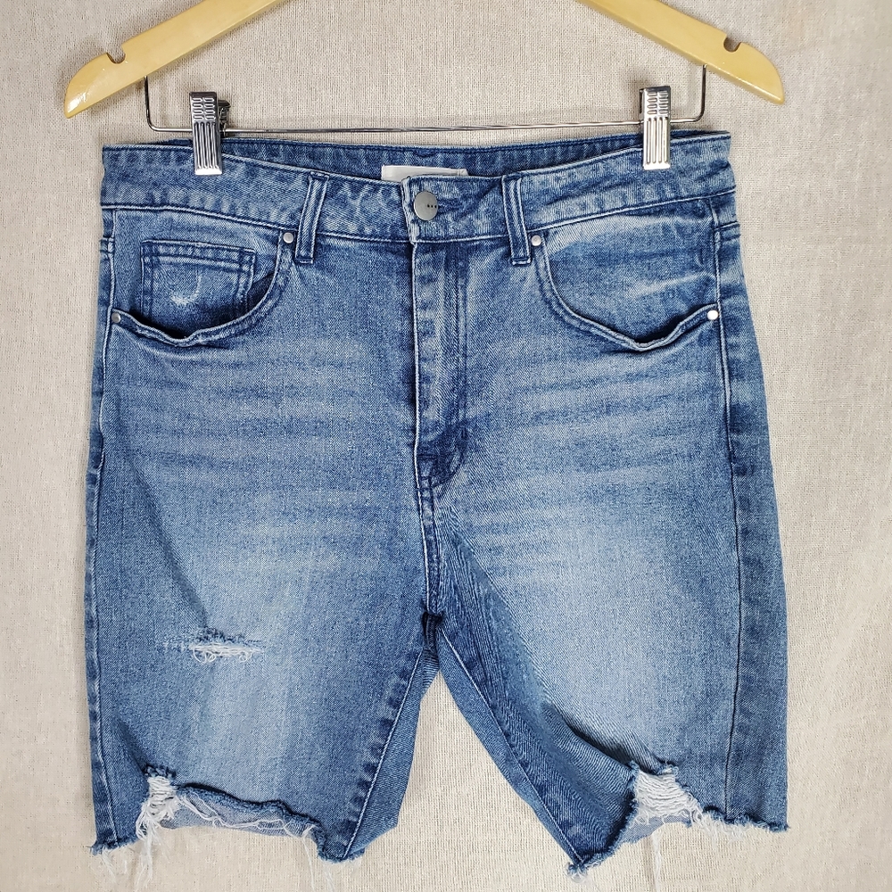 ◇ tgla Distressed Cut Off Midi Shorts 7" Size 30